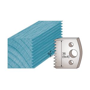 Diamwood Platinum Jeu de 2 fers profilés Ht. 40 x 4 mm enture dents de scie 4 mm M117 pour porte-outils de toupie