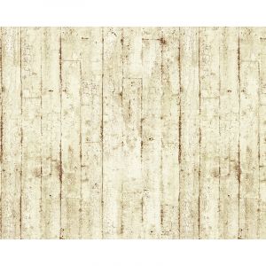 Image de Edem Papier peint aspect bois 81108BR07 papier peint gaufré à chaud avec dos intissé légèrement texturé au style shabby chic mat crème beige brun 10,65 m2