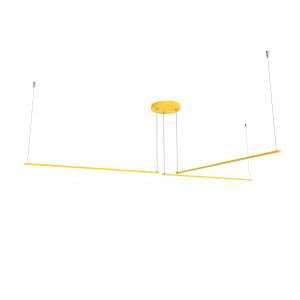 Suspension en métal jaune LED 4000k