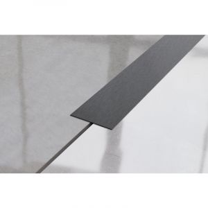 Ilcom - Bande murale décorative en acier inoxydable 5cm x 244cm - Noir satiné
