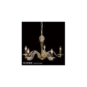 Diyas Suspension Niobe 5 ampoules en métal et cristal