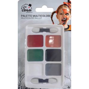Ruedelafete Palette de maquillage Halloween fards gras 6 couleurs