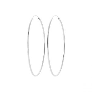 Créoles femme argent rhodié 7 mm - W0YYW0