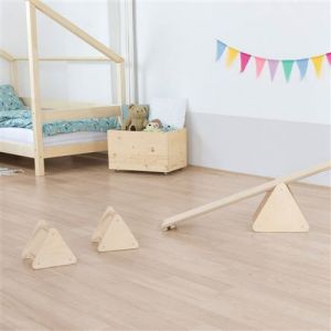 Jeu d'équilibre et motricité Montessori TRIANGLES couleur bois naturel