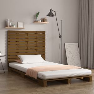VidaXL Tête de lit murale Marron miel 141x3x91,5 cm Bois massif de pin