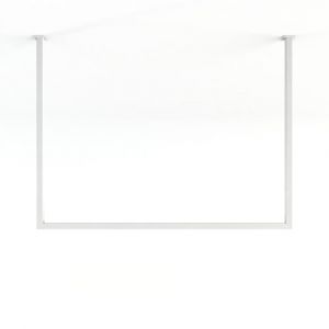 Rail à vêtements carré en acier blanc 80x120cm Rubi - Metallbude