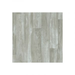 Décoweb Sol Vinyle First - Imitation parquet gris clair - Effet argenté - 3 x 5m (15m²)