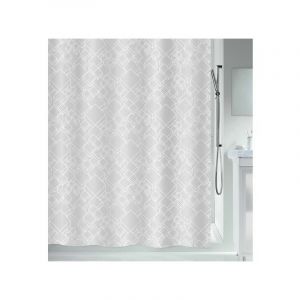 Spirella Rideau de douche Polyester PEER 240x180cm Blanc - Blanc