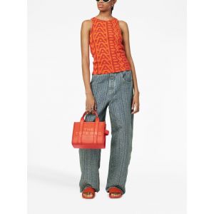 Marc Jacobs Sac cabas The Mini Tote en cuir grain&eacute; Orange - Couleur Orange - Taille Taille unique