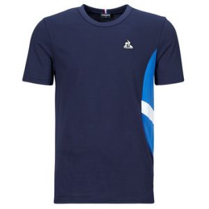 Le Coq Sportif T-shirt coton avec manches courtes et col rond marine tricolore