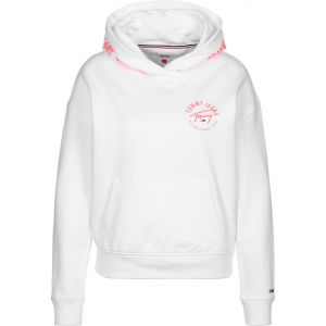 Tommy Jeans Sweat à capuche, logo devant Blanc - Taille L;M;S;XL;XS