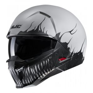 HJC Casque jet i20 Scraw gris/noir mat- 2XL