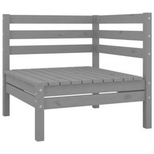 VidaXL Ensemble de meubles de jardin en pin massif avec finition grise Vida XL