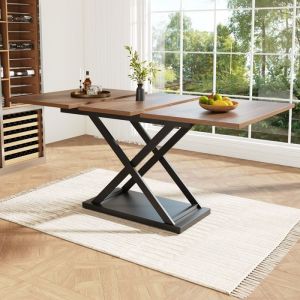Modfu - Ensemble de buffets, buffet et bahuts, meuble de cuisine, meuble à chaussures, meuble de rangement, design rotin, aggloméré, couleur noyer