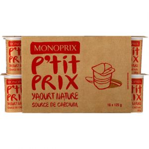 Monoprix Yaourt nature - Les 16 pots de 125g