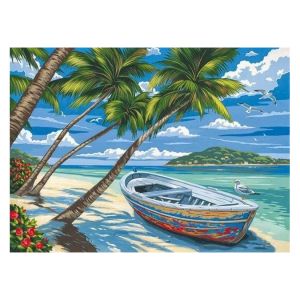 Peinture par numéros Barque Sous Les Cocotiers