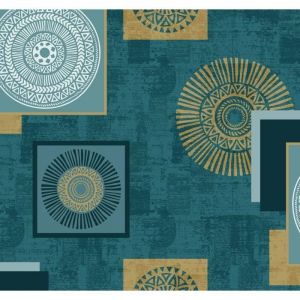 1001kdo - Nappe Toile cir&eacute;e au m&egrave;tre Solar bleu