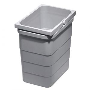 Sotech Eins2vier Poubelle gris alu Seau à Ordures Corbeille à Déchets Tri des Déchets 5,5L 5175.10