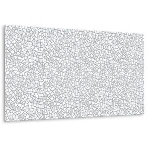 Tulup - Panneau mural en vinyle autocollant - Lambris pvc - 100 cm x 50 cm - Mosaïque grise