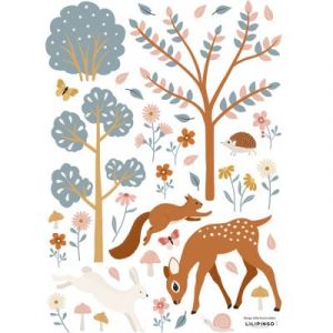 Lilipinso Planche de stickers A3 faon Woodland Animals