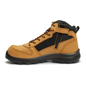 Carhartt Michigan S1p Baskets mi-coupées avec Fermeture Éclair, Chaussures industrielles Mixte, Jaune blé, 40 EU