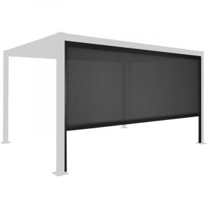 Store lat&eacute;ral 4m noir pour pergola bioclimatique Palace