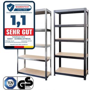 Etag&egrave;re pour charge lourde Meuble de rangement, 180 x 90 x 40 cm, Noir Charge Max : jusqu'&agrave; 1325 kg