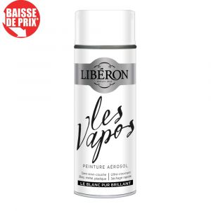 Liberon Peinture Aérosol Les Vapos Le Blanc Pur Brillant 0.4L