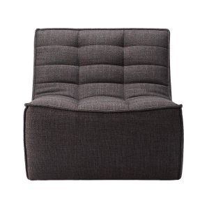 Image de Ethnicraft Chaise N701 / Tissu gris en tissu