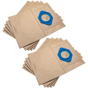 Vhbw 10x Sacs compatible avec Nilfisk GM90POP, GMP, GS 70, GS 71, GO GM 80, GP 80 - 90 aspirateur - papier, 31,3cm x 23,3cm marron