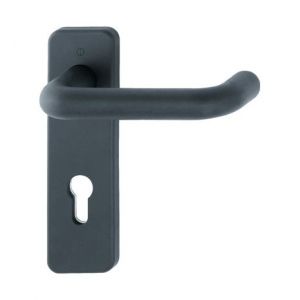 Hoppe Poign&eacute;e porte FS WEgrt.SchildF9005 FS-K58/202K/138 9/72PZ