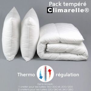 Dodo Pack Climarelle Thermorégulation couette LEGERE + oreiller(s) 65/65 - 200/200 -