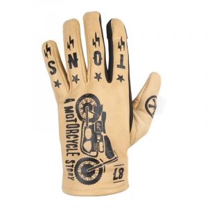 Helstons Gants cuir Kustom beige (motor)- T8
