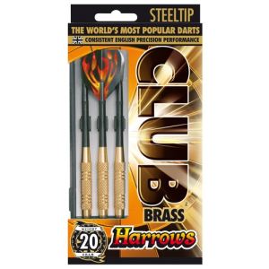 Harrows 3 fléchettes Club Brass pointe acier et laiton