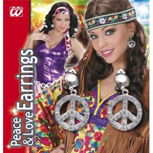 Widmann Boucles d'oreilles hippie Peace and Love