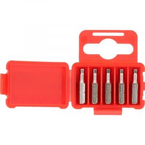 KS Tools 911.3705 1/4" Embout à vis avec Embout Hexagonal avec tête de Boule, 25 mm, 4 mm, Lot de 5