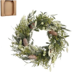 House of Seasons Maison des Saisons Couronne de Noël Alva - Ø40 cm - Vert