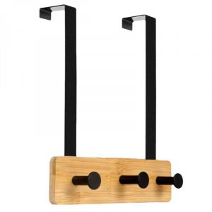 Vivezen - Porte manteau suspendu, crochet de porte - Bois - 3 crochets