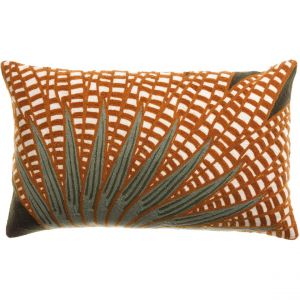 Declikdeco Coussin brodé Ewan Fougère 30 x 50