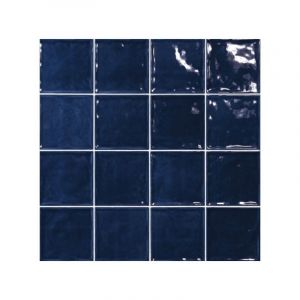 Carrelage Zellige Pompei bleu foncé 15x15 cm