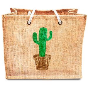 Ruedelafete Sac Jute sequins CACTUS