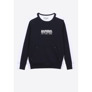 Kaporal Sweat Marty en Coton mélangé bicolore bleu marine/blanc