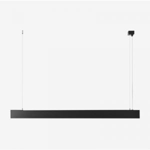 Plafonnier Led Linéaire En Aluminium Eunoia Noir ↔︎ 150 Cm