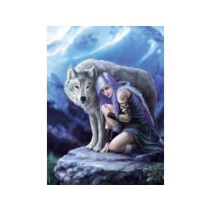 Clementoni Puzzle Adulte : Loup Protecteur - Anne Stokes - 1000 pièces