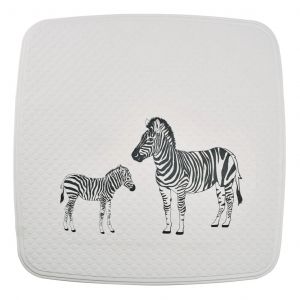 Ridder Tapis de douche Zebra 54x54 cm Blanc et noir