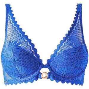 Soutien-gorge ampliforme coque moulée bleu Lison