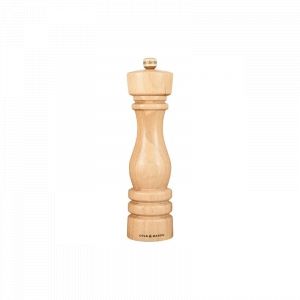 Cole & Mason H233010 London Moulin à poivre en hêtre naturel Precision+ Mécanisme carbone Moulin à poivre avec mouture réglable en bois de hêtre 220 mm