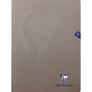 Clairefontaine 363362C - Cahier Mimesys 24 x 32 cm, 96 pages 90 g/m² piquées, gris, petits carreaux