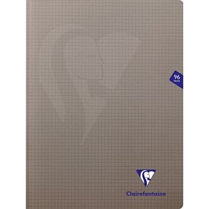 Image de Clairefontaine 363362C - Cahier Mimesys 24 x 32 cm, 96 pages 90 g/m² piquées, gris, petits carreaux