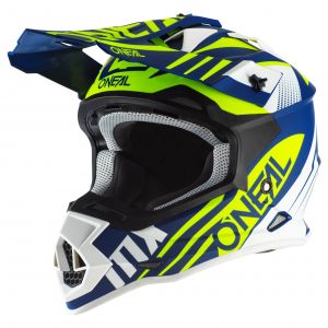 O'neal Casque cross 2SRS Spyde 2.0 bleu/blanc/jaune fluo - M